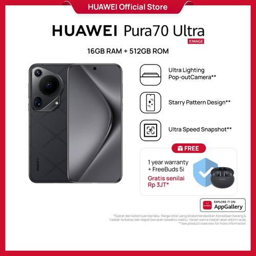 HUAWEI Pura 70 Ultra Smartphone | Ultra Lighting Pop-out Camera | Ultra Speed Snapshot | Crystal Armour Kunlun Glass